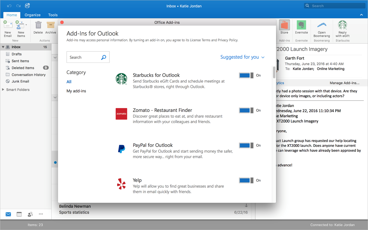 update to outlook 2016 for mac
